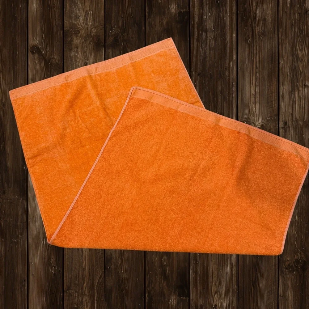 Cannon Monticello Vintage Orange Made In USA Value Size Bath Towel